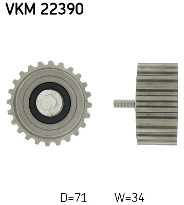Deflection/Guide Pulley, timing belt - VKM 22390 SKF